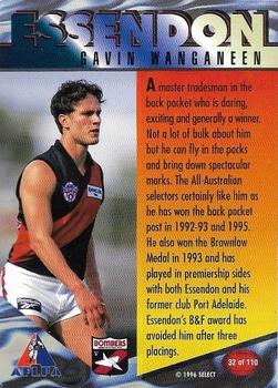 1996 Select AFL Centenary Series #32 Gavin Wanganeen Back